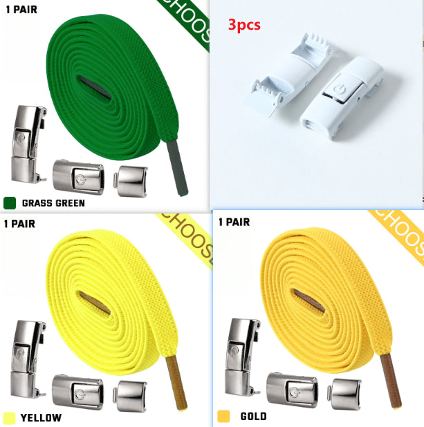 No-Tie Elastic Press Lock Shoelaces for Sneakers