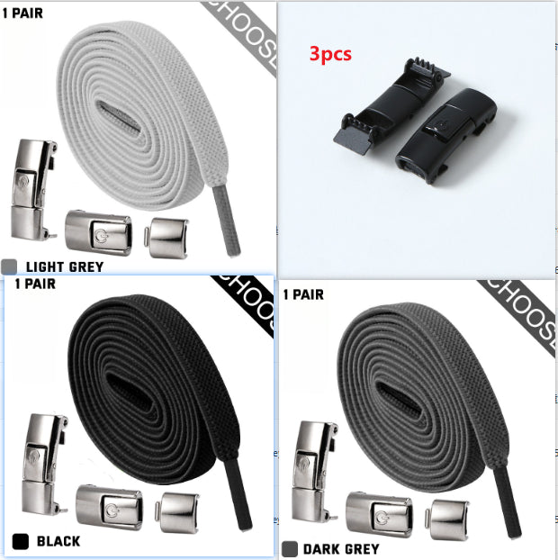 No-Tie Elastic Press Lock Shoelaces for Sneakers