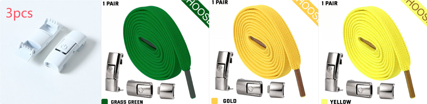 No-Tie Elastic Press Lock Shoelaces for Sneakers