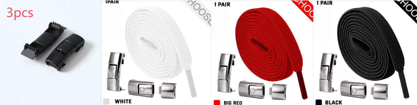 No-Tie Elastic Press Lock Shoelaces for Sneakers