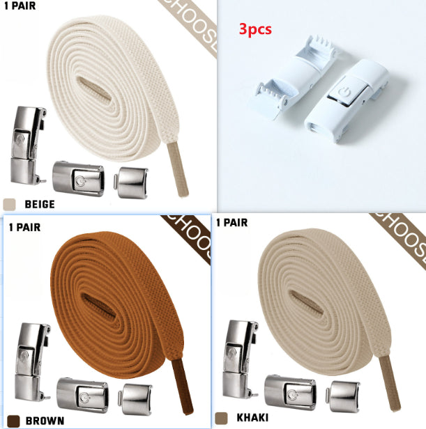 No-Tie Elastic Press Lock Shoelaces for Sneakers