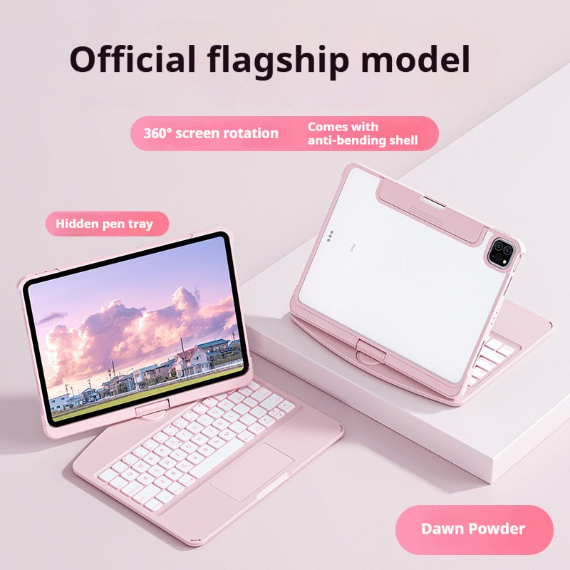 360° Transparent Rotating Keyboard Case for iPad – Magic Keyboard Style Protection