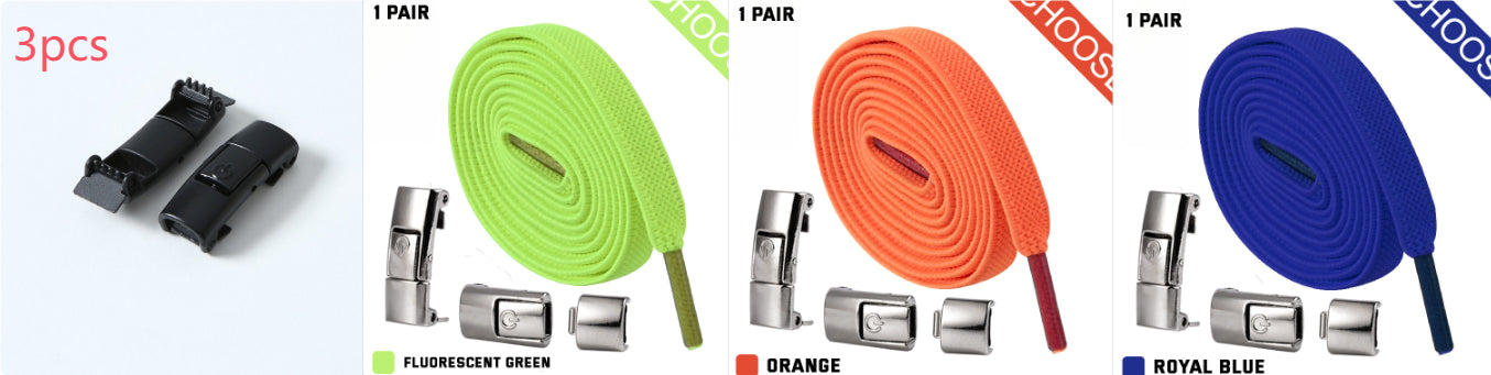 No-Tie Elastic Press Lock Shoelaces for Sneakers