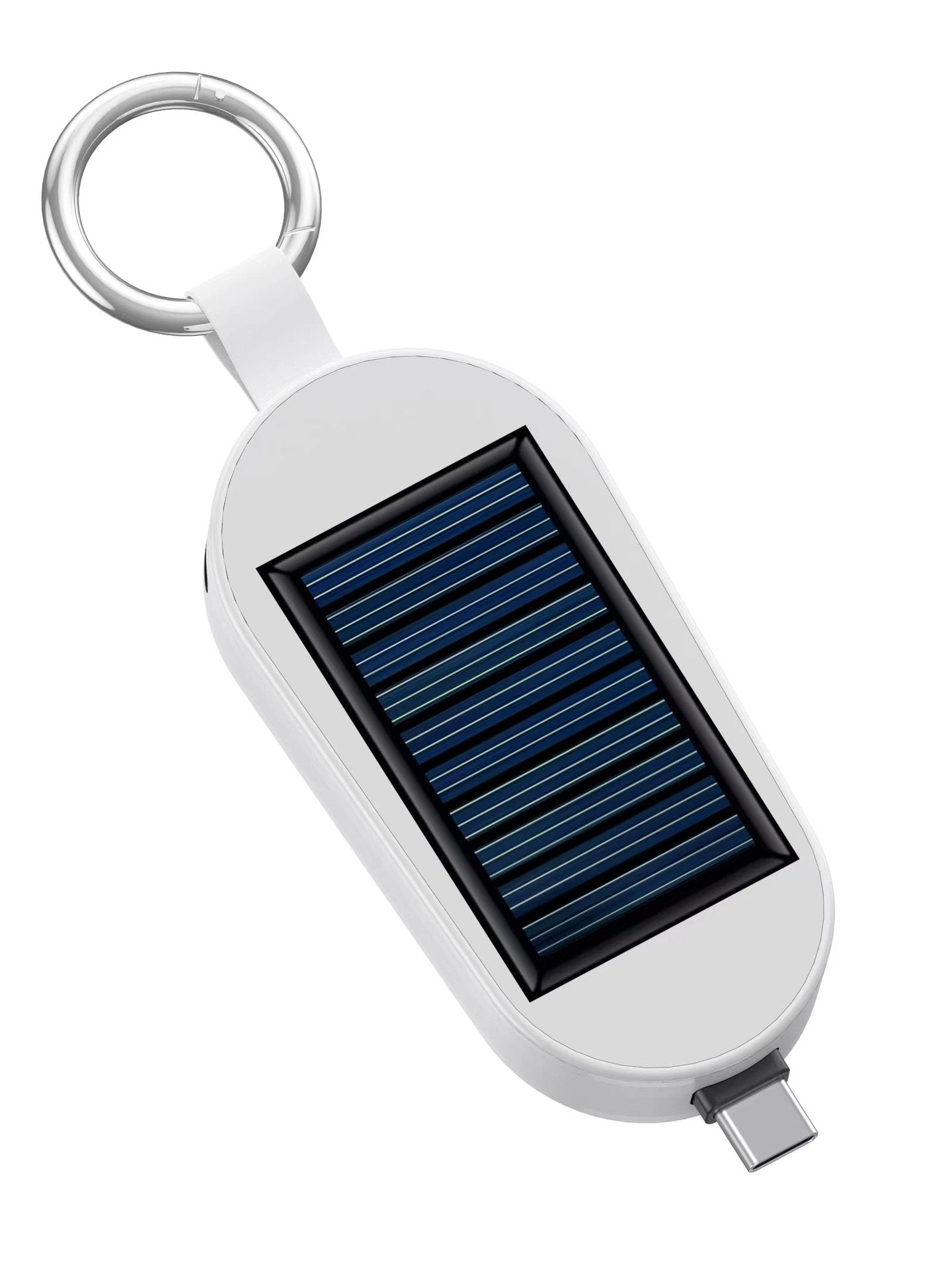 Solar Mini Keychain Power Bank Portable Charger