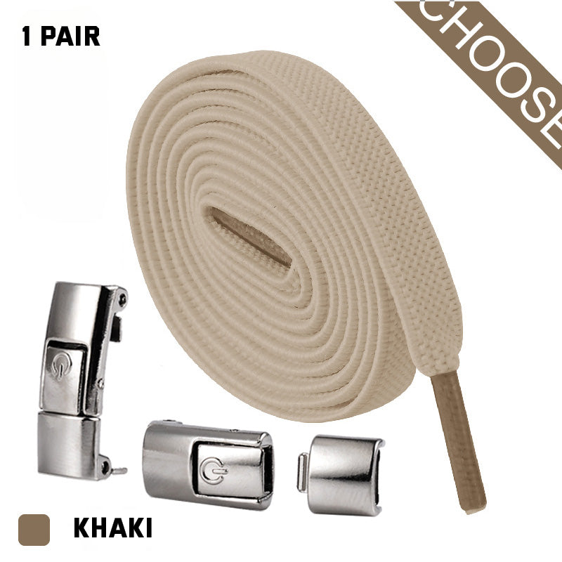 No-Tie Elastic Press Lock Shoelaces for Sneakers