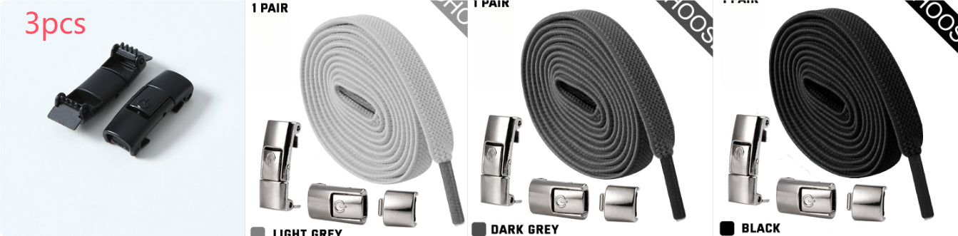 No-Tie Elastic Press Lock Shoelaces for Sneakers