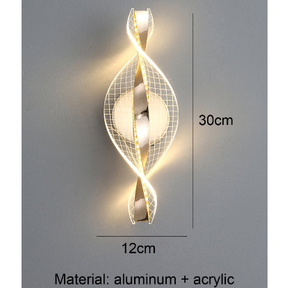 Golden Decoration Aluminum Wall Lamp Snowflake Led Corridor Lights