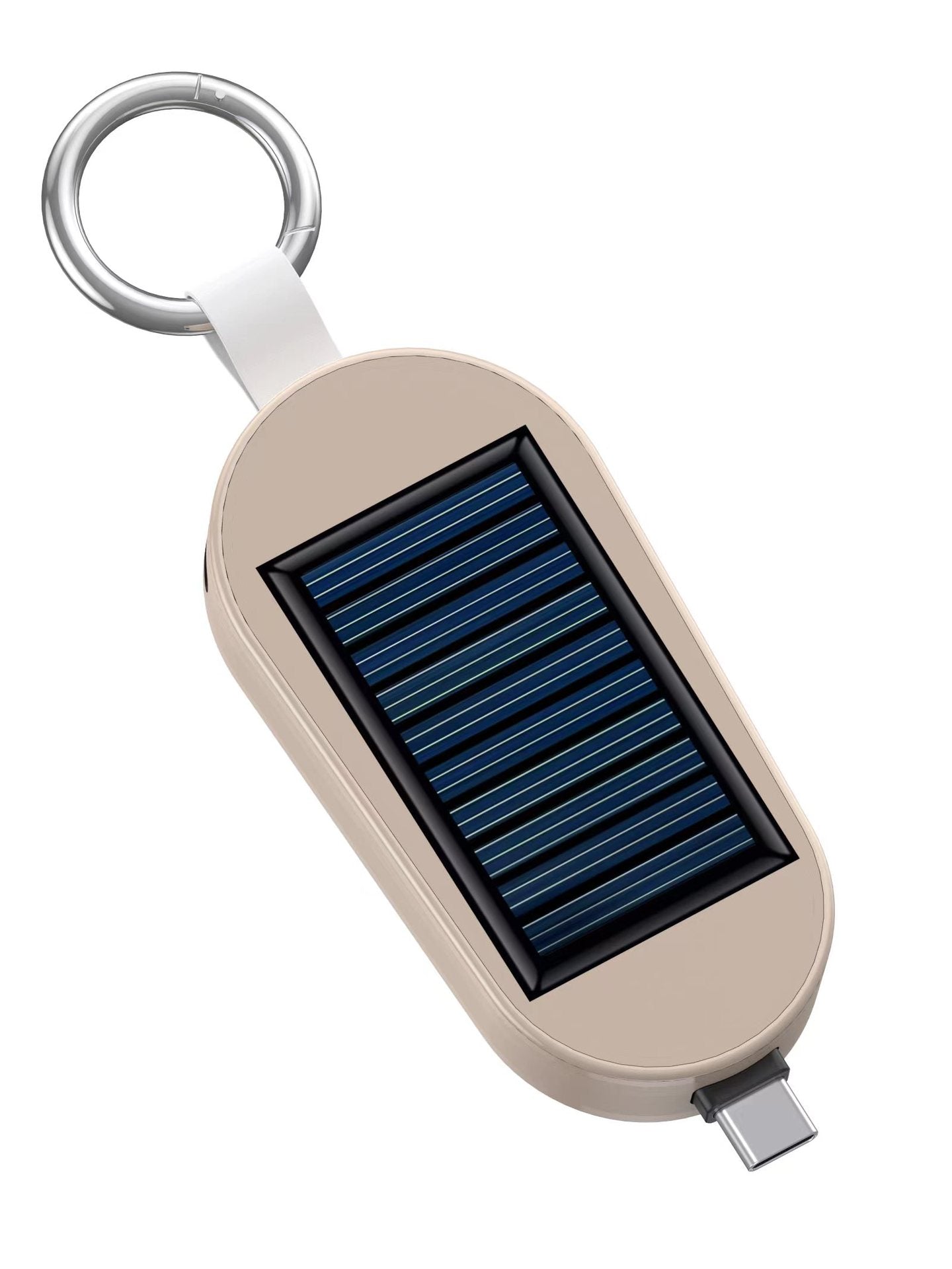 Solar Mini Keychain Power Bank Portable Charger