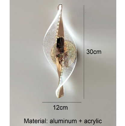 Golden Decoration Aluminum Wall Lamp Snowflake Led Corridor Lights