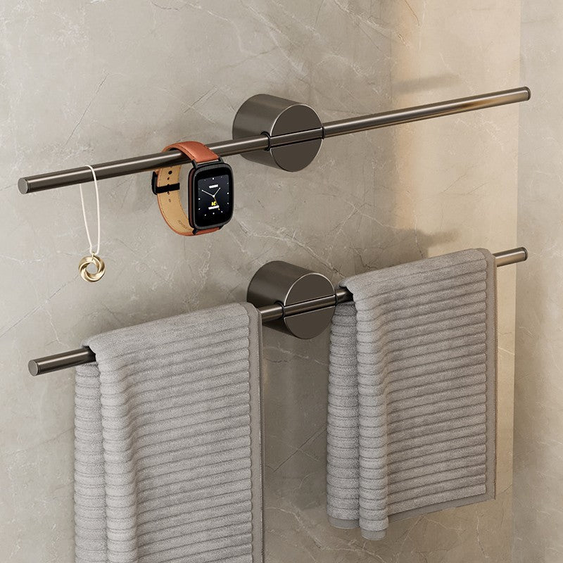 Minimalist Luxury No-Drill Towel Rack – Heavy Duty Space Aluminum Wall Mount (Rustproof)