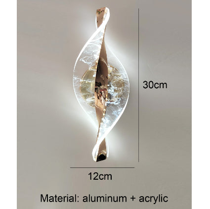 Golden Decoration Aluminum Wall Lamp Snowflake Led Corridor Lights