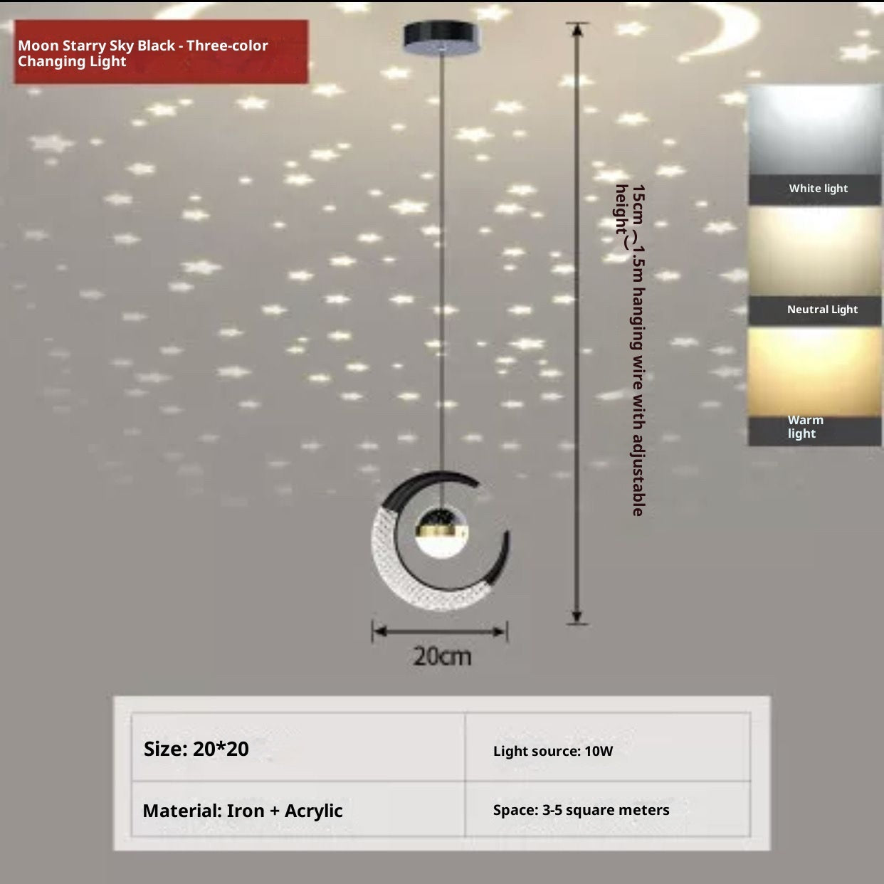 Adjustable Living Room And Dining Room Pendant Light