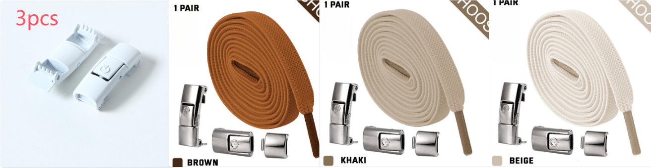 No-Tie Elastic Press Lock Shoelaces for Sneakers