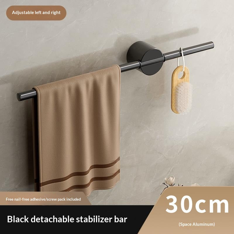 Minimalist Luxury No-Drill Towel Rack – Heavy Duty Space Aluminum Wall Mount (Rustproof)
